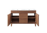 EEI-4441-WAL-WHI Render 48" Double Sink Bathroom Vanity By Modway