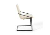 EEI-4489-BLK-BEI Pitch Upholstered Fabric Dining Armchair Set Of 2 By Modway