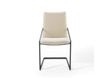 EEI-4489-BLK-BEI Pitch Upholstered Fabric Dining Armchair Set Of 2 By Modway
