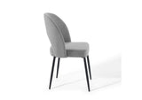 EEI-4490-BLK-LGR Rouse Upholstered Fabric Dining Side Chair Set Of 2 By Modway