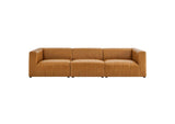EEI-4515-TAN Bartlett 3-Piece Vegan Leather Sofa By Modway