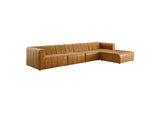 EEI-4521-TAN Bartlett 5 Piece Vegan Leather Sectional Sofa By Modway