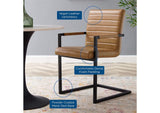 EEI-4522-TAN Savoy Vegan Leather Dining Chairs Set Of 2 By Modway