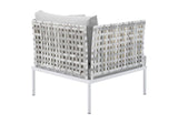 EEI-4541-TAU-GRY Harmony Sunbrella® Basket Weave Outdoor Patio Aluminum Armchair By Modway