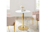 EEI-4543-GLD-WHI Verne 28" Dining Table By Modway