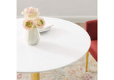 EEI-4544-GLD-WHI Verne 35" Dining Table By Modway