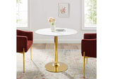 EEI-4544-GLD-WHI Verne 35" Dining Table By Modway