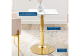 EEI-4545-GLD-WHI Verne 24" Square Dining Table By Modway