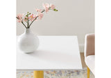 EEI-4545-GLD-WHI Verne 24" Square Dining Table By Modway