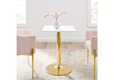 EEI-4545-GLD-WHI Verne 24" Square Dining Table By Modway