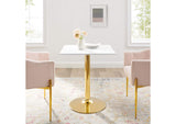 EEI-4546-GLD-WHI Verne 28" Square Dining Table By Modway