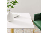EEI-4547-GLD-WHI Verne 35" Square Dining Table By Modway