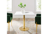 EEI-4547-GLD-WHI Verne 35" Square Dining Table By Modway