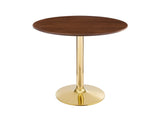 EEI-4550-GLD-WAL Verne 35" Dining Table By Modway