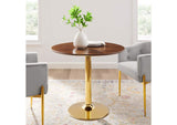 EEI-4550-GLD-WAL Verne 35" Dining Table By Modway