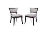 EEI-4557-LGR Pristine Upholstered Fabric Dining Chairs Set Of 2 By Modway