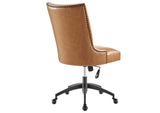 EEI-4577-BLK-TAN Empower Channel Tufted Vegan Leather Office Chair By Modway