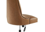 EEI-4577-BLK-TAN Empower Channel Tufted Vegan Leather Office Chair By Modway