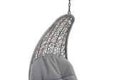EEI-4589-LGR-GRY Landscape Hanging Chaise Lounge Outdoor Patio Swing Chair By Modway