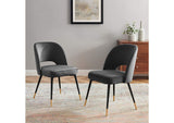 EEI-4599-CHA Rouse Performance Velvet Dining Side Chairs Set Of 2 By Modway