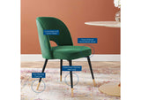 EEI-4599-EME Rouse Performance Velvet Dining Side Chairs Set Of 2 By Modway