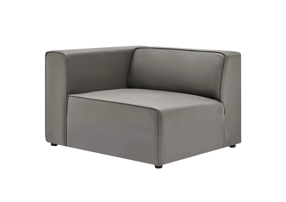 EEI-4621-GRY Mingle Vegan Leather Left-Arm Chair By Modway