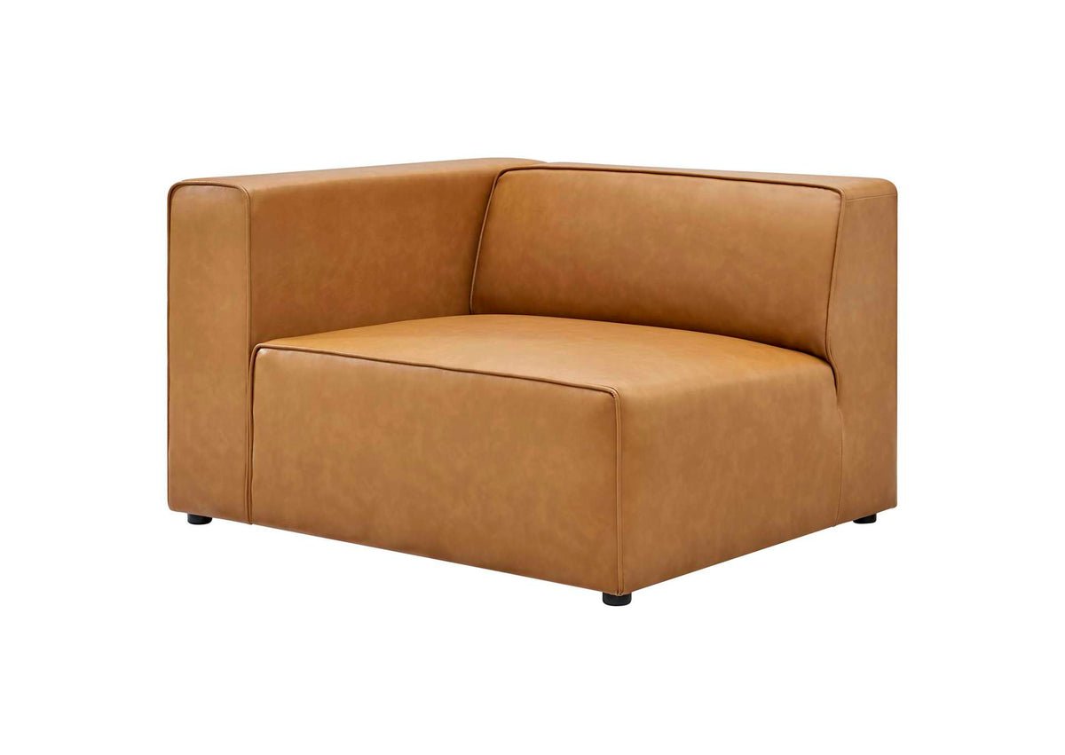 EEI-4621-TAN Mingle Vegan Leather Left-Arm Chair By Modway