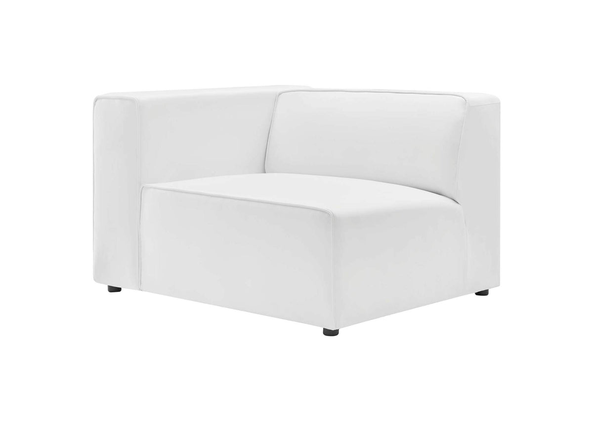 EEI-4621-WHI Mingle Vegan Leather Left-Arm Chair By Modway