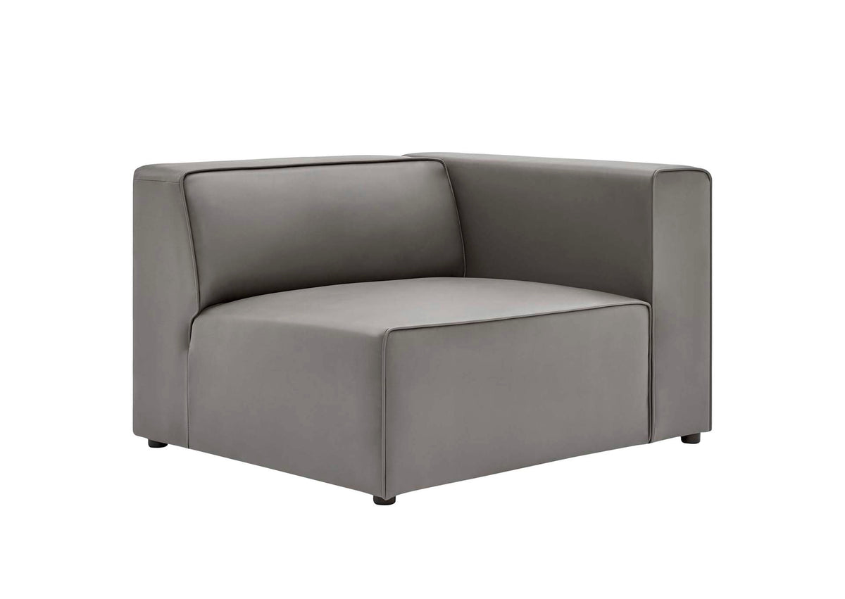 EEI-4622-GRY Mingle Vegan Leather Right-Arm Chair By Modway