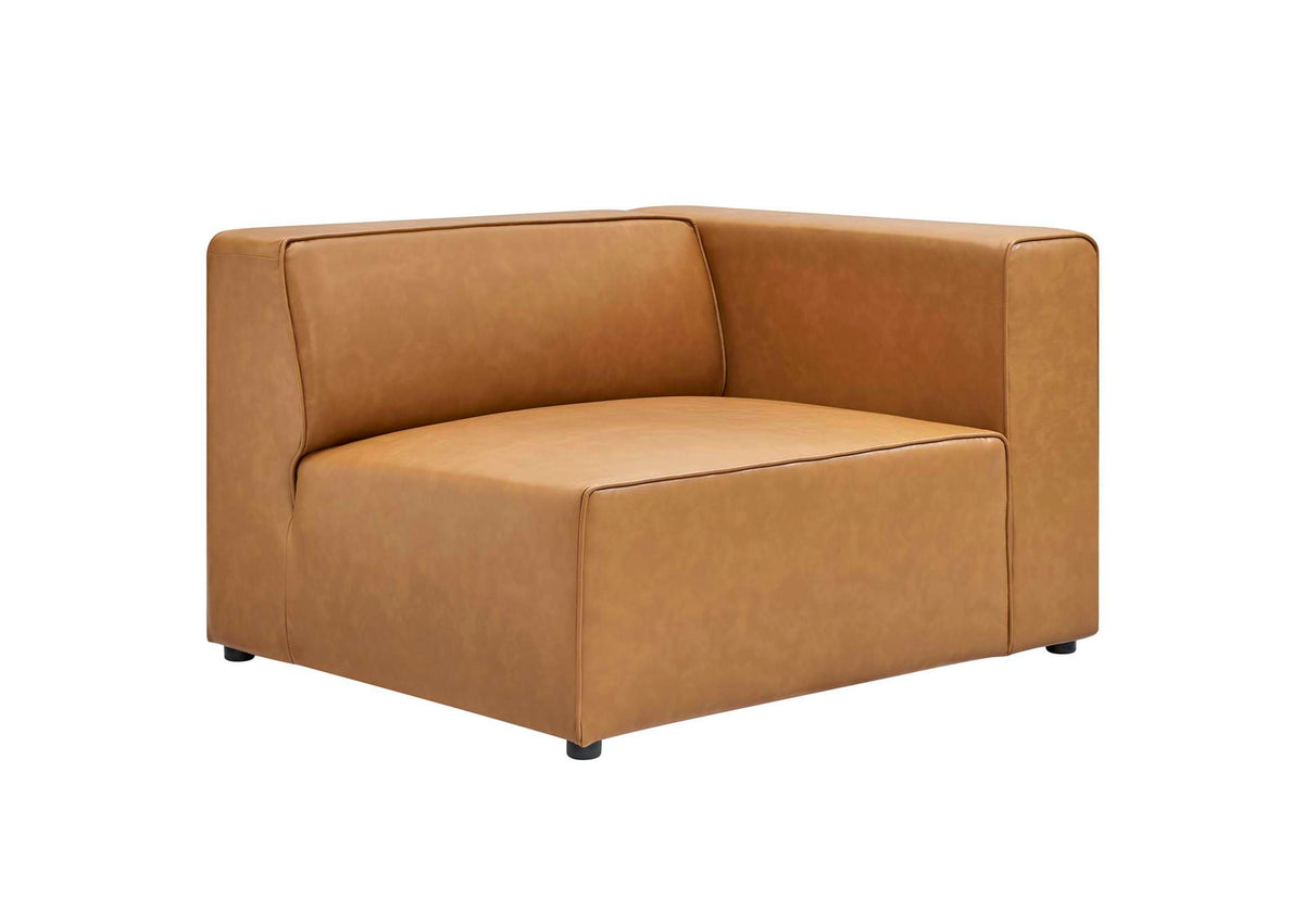 EEI-4622-TAN Mingle Vegan Leather Right-Arm Chair By Modway