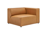EEI-4622-TAN Mingle Vegan Leather Right-Arm Chair By Modway