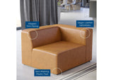 EEI-4622-TAN Mingle Vegan Leather Right-Arm Chair By Modway