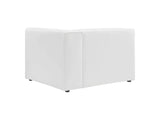 EEI-4622-WHI Mingle Vegan Leather Right-Arm Chair By Modway
