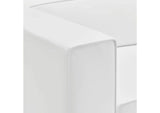 EEI-4622-WHI Mingle Vegan Leather Right-Arm Chair By Modway