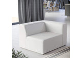 EEI-4622-WHI Mingle Vegan Leather Right-Arm Chair By Modway