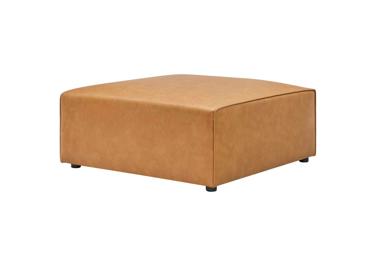 EEI-4624-TAN Mingle Vegan Leather Ottoman By Modway