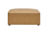 EEI-4624-TAN Mingle Vegan Leather Ottoman By Modway