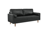 EEI-4633-BLK Valour Leather Sofa By Modway