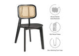 EEI-4645-BLK Habitat Wood Dining Side Chair By Modway