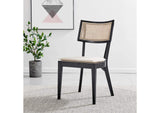 EEI-4648-BLK-BEI Caledonia Wood Dining Chair By Modway