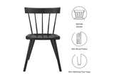 EEI-4650-BLK Sutter Wood Dining Side Chair By Modway