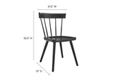 EEI-4650-BLK Sutter Wood Dining Side Chair By Modway