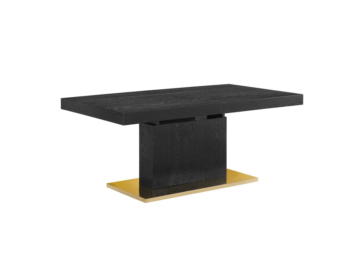 EEI-4660-BLK-GLD Vector Expandable Dining Table By Modway