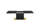 EEI-4660-BLK-GLD Vector Expandable Dining Table By Modway