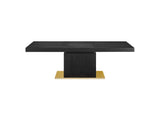 EEI-4660-BLK-GLD Vector Expandable Dining Table By Modway