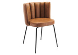 EEI-4676-BLK-TAN Virtue Vegan Leather Dining Chair Set Of 2 By Modway