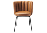 EEI-4676-BLK-TAN Virtue Vegan Leather Dining Chair Set Of 2 By Modway