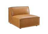 EEI-4715-TAN Restore 6-Piece Vegan Leather Sectional Sofa By Modway