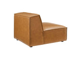 EEI-4715-TAN Restore 6-Piece Vegan Leather Sectional Sofa By Modway