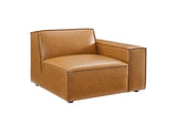 EEI-4715-TAN Restore 6-Piece Vegan Leather Sectional Sofa By Modway